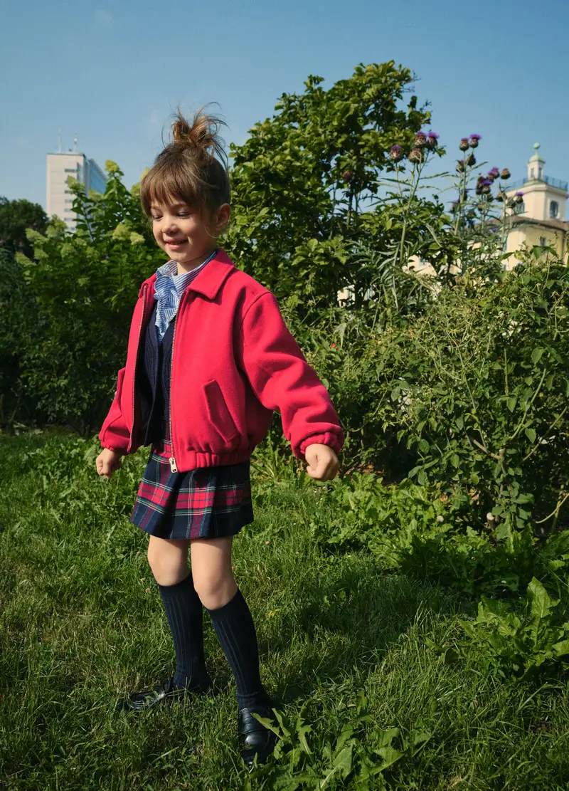 Giubbotto Bomber Da Bambina In Rosso Regular Fit, Rosso