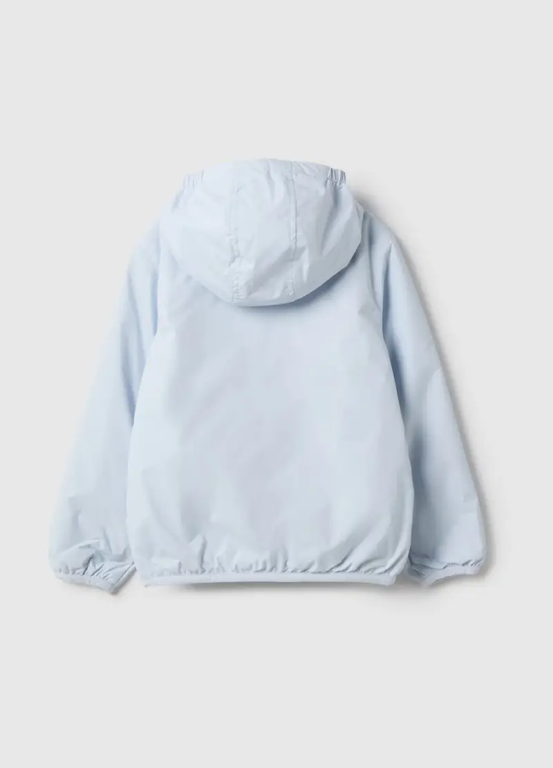 Giubbotto Impermeabile Azzurro Da Bambino Regular Fit Con Cappuccio, Azzurro miniatura 2