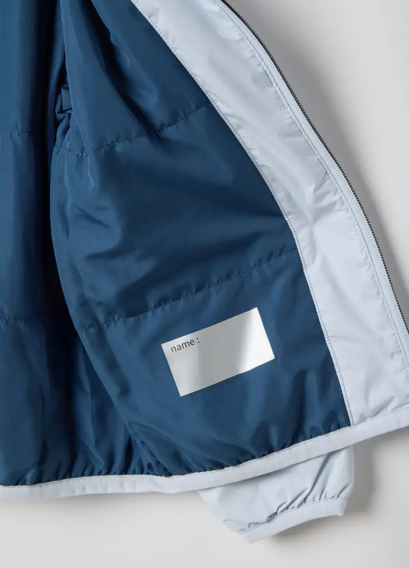 Giubbotto Impermeabile Azzurro Da Bambino Regular Fit Con Cappuccio, Azzurro miniatura 3