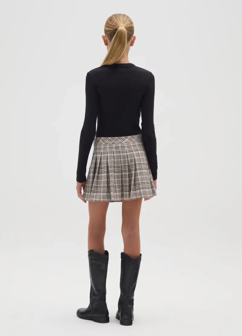 Gonna A Quadri Con Pieghe Da Ragazza, Bambina, Multicolor miniatura 2