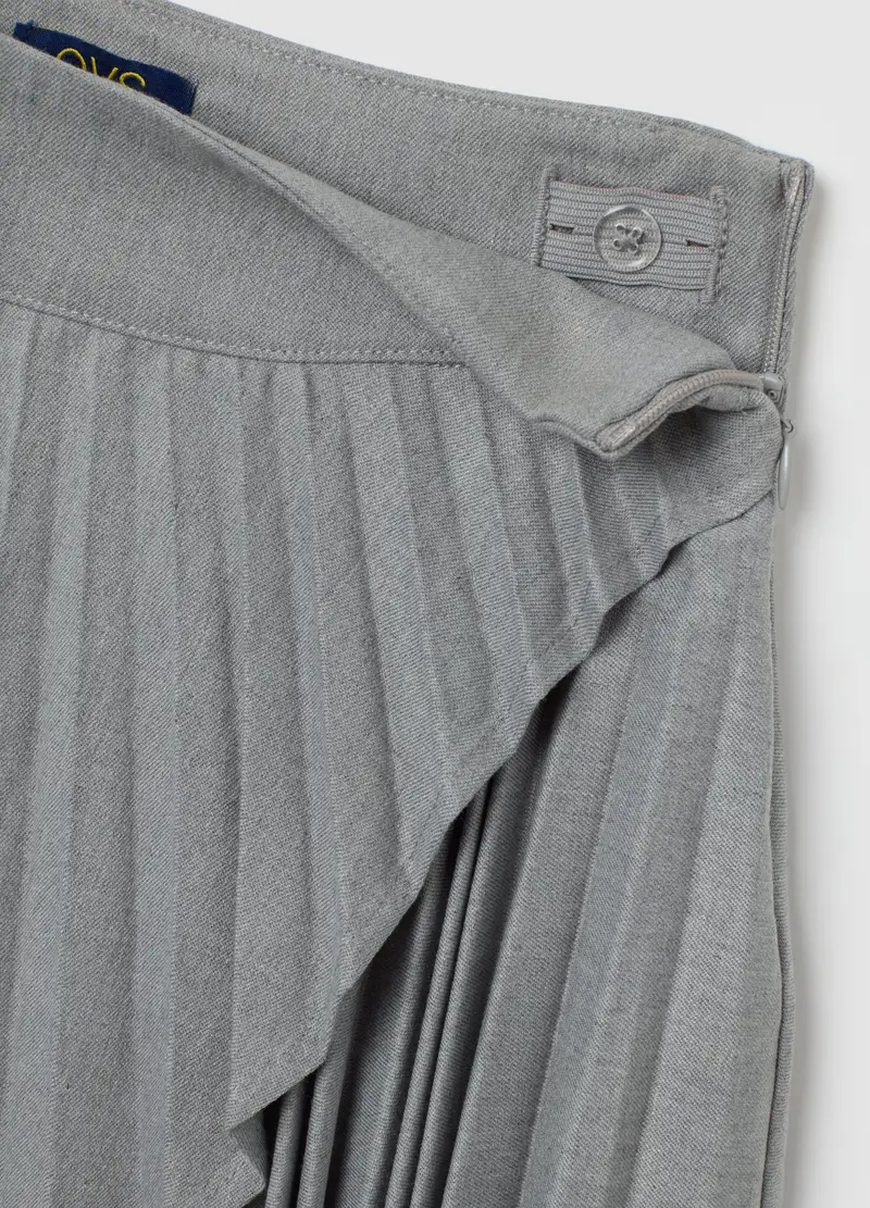 Gonna Grigia A Pieghe Per Bambina, Grigio miniatura 3