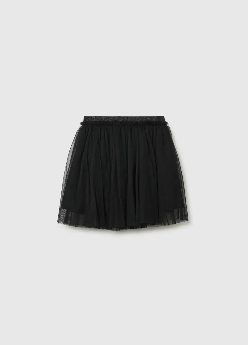 Gonna Nera Da Bambina Regular Fit In Tulle, Nero miniatura 2