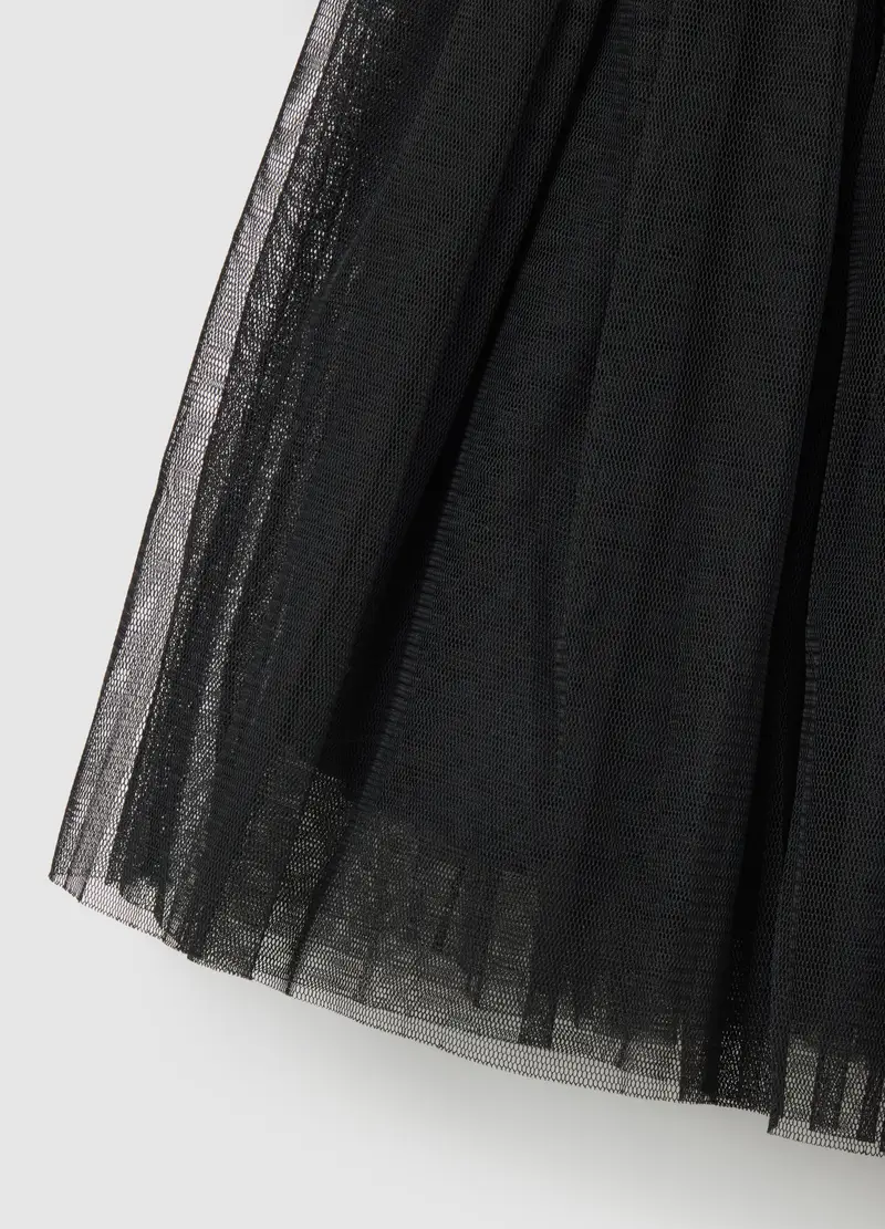 Gonna Nera Da Bambina Regular Fit In Tulle, Nero miniatura 3