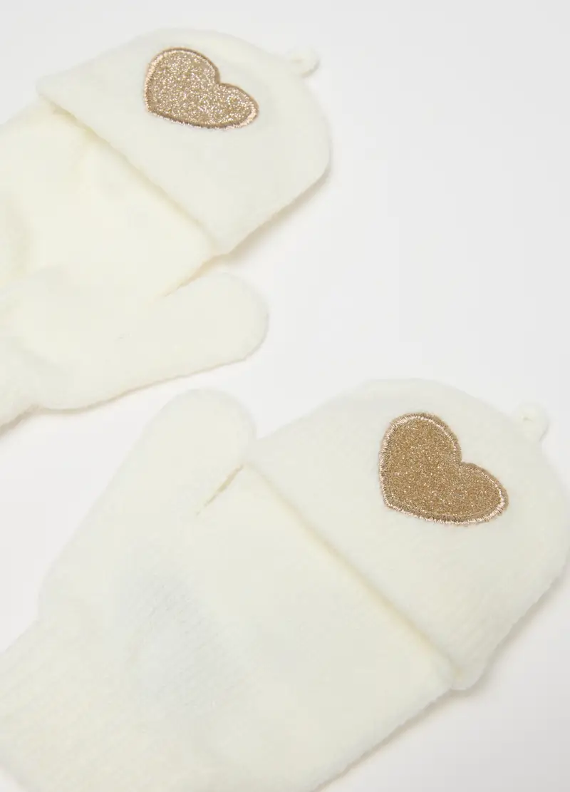 Guanti Da Bambina Multicolor Senza Dita Con Glitter, Multicolor miniatura 2