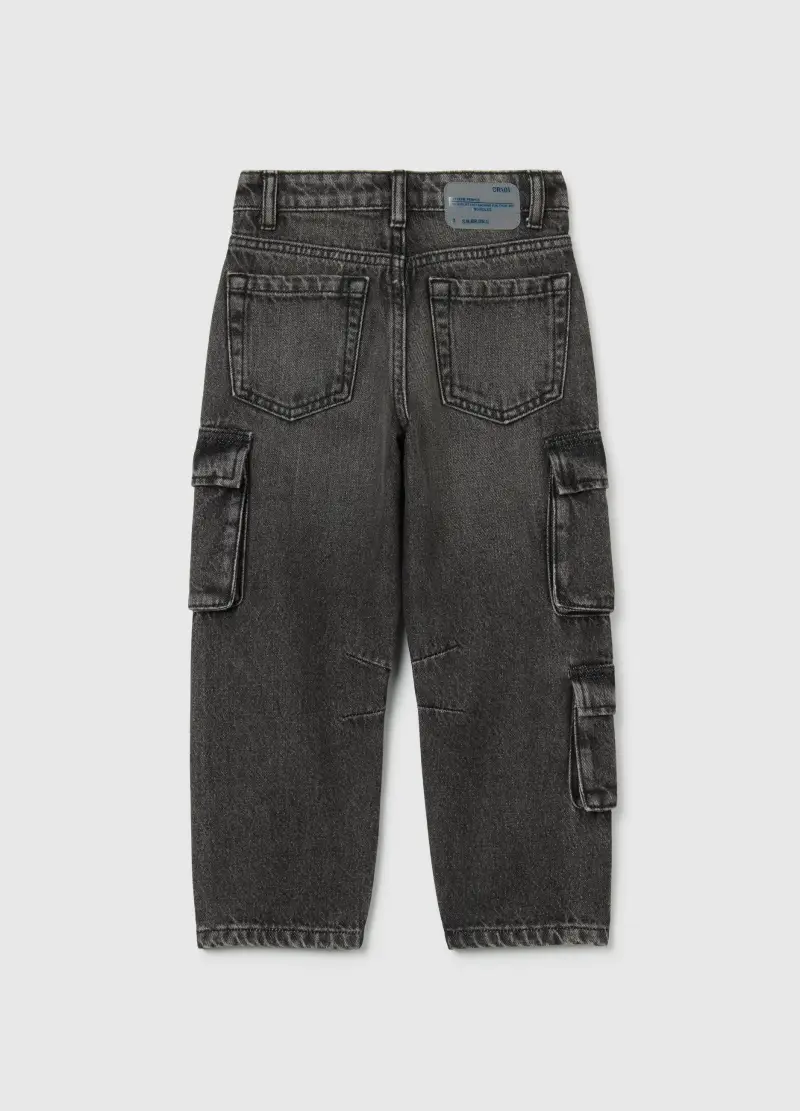 OVS KIDS Jeans Bambino Nero 3456376 miniatura 2