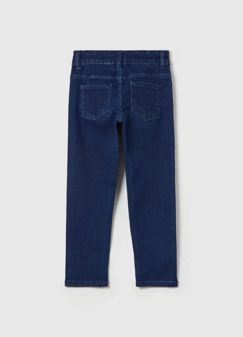 Jeans Skinny Fit Con Strass, Bambina, Denim miniatura 2