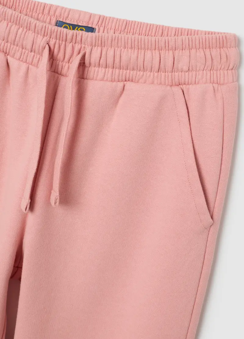 Jogger Da Bambina In Puro Cotone Rosa Regular Fit, Rosa miniatura 3