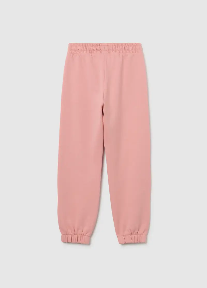 Jogger Da Bambina In Puro Cotone Rosa Regular Fit, Rosa miniatura 2