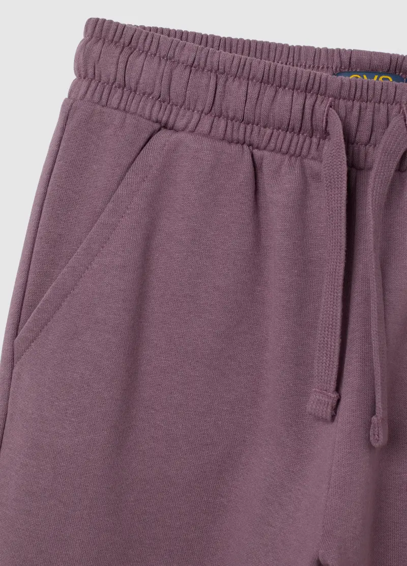 Jogger Da Bambina In Puro Cotone Viola Regular Fit, Viola miniatura 3