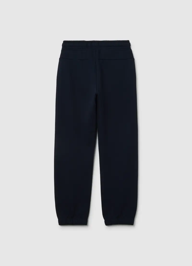 Jogger Da Bambino In Puro Cotone Blu Regular Fit, Blu miniatura 2