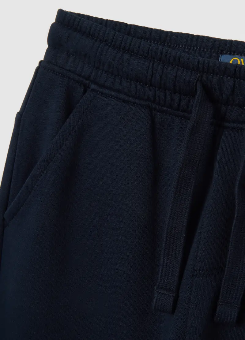 Jogger Da Bambino In Puro Cotone Blu Regular Fit, Blu miniatura 3