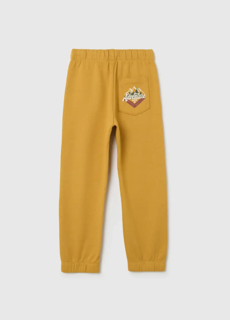 Jogger Da Bambino In Puro Cotone Gialli Jogger, Giallo miniatura 2