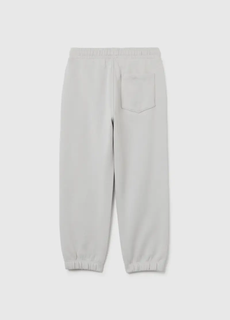 Jogger Da Bambino In Puro Cotone Grigi Regular Fit, Grigio miniatura 2
