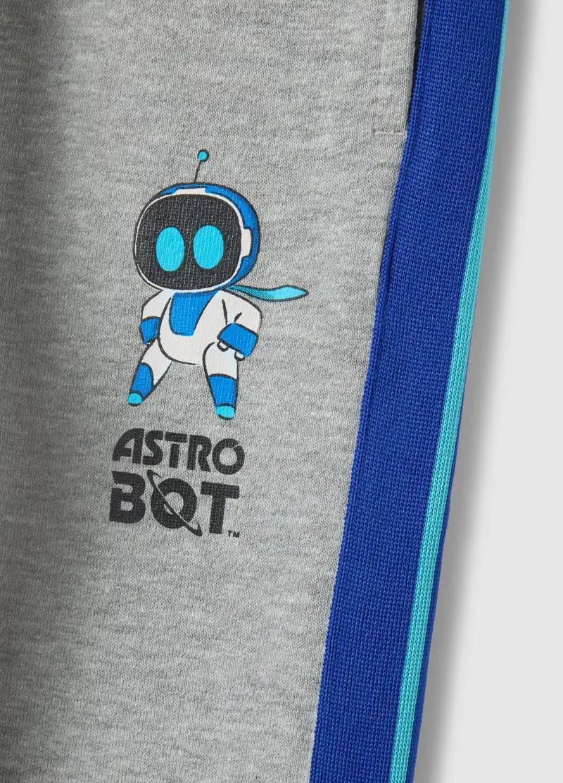 Jogger In Puro Cotone A Righe Multicolor Da Bambino Regular Fit, Multicolor miniatura 3