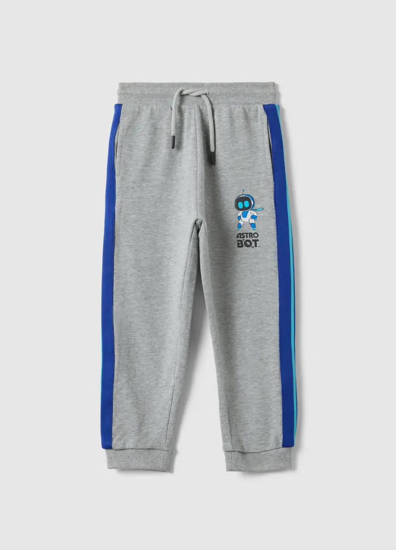 Jogger In Puro Cotone A Righe Multicolor Da Bambino Regular Fit, Multicolor