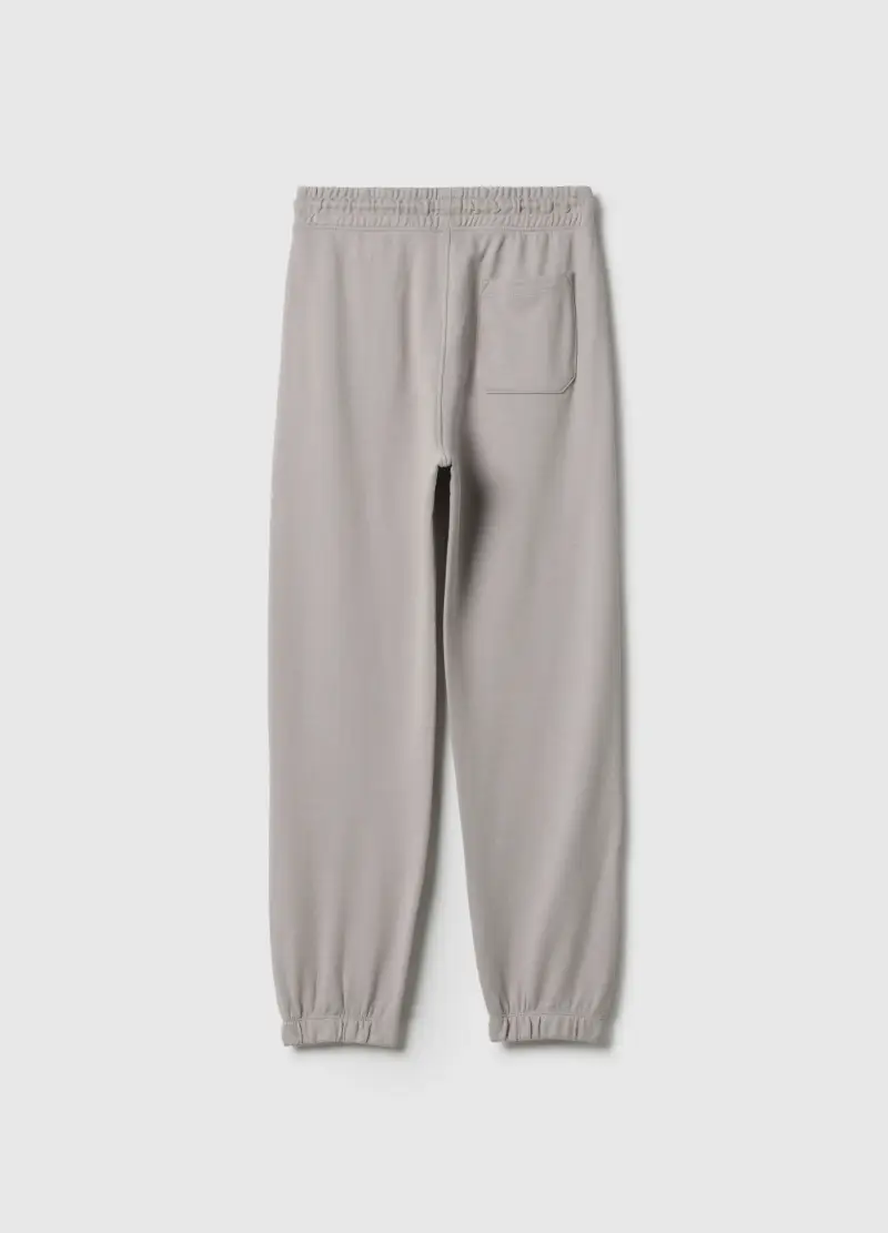 Jogger In Puro Cotone Grigi Da Ragazzo Regular Fit, Bambino, Grigio miniatura 2