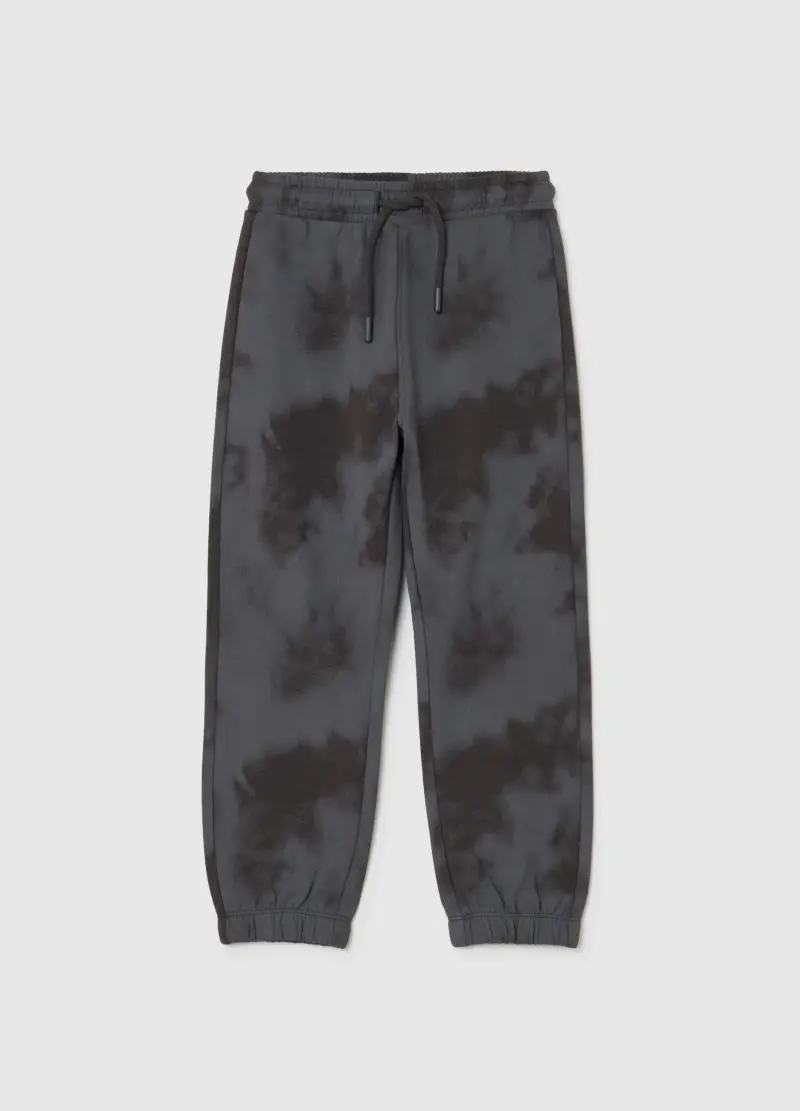 Jogger Multicolor Da Bambino In Puro Cotone Con Motivo Tiedye, Multicolor