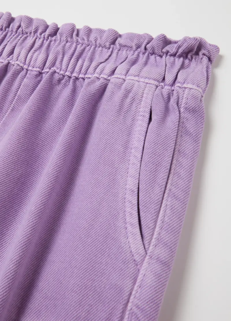 Joggers Cargo Con Profili Elasticati, Bambina, Viola miniatura 3