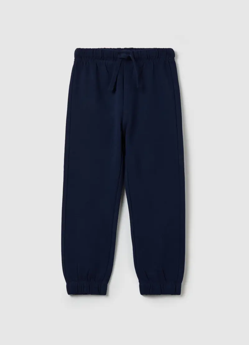 Joggers Con Coulisse E Profili Elasticati, Bambino, Blu