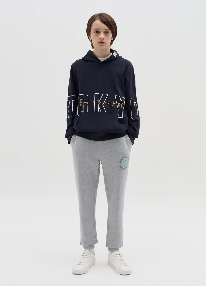 Joggers Con Stampa Graffiti, Bambino, Grigio