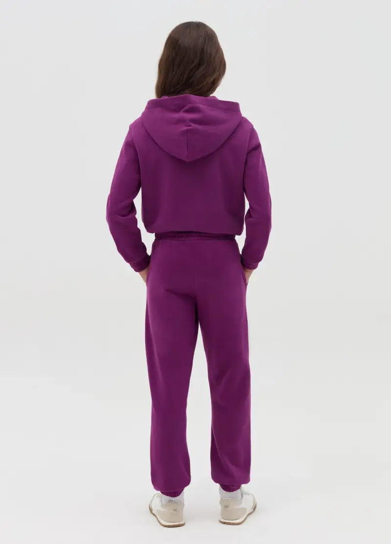 Joggers Essential In Felpa Con Coulisse, Bambina, Viola miniatura 2