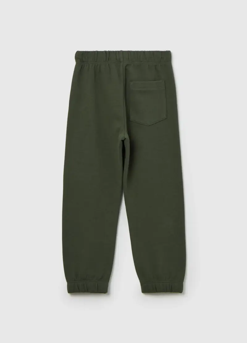 Joggers In Felpa Con Coulisse, Bambino, Verde miniatura 2