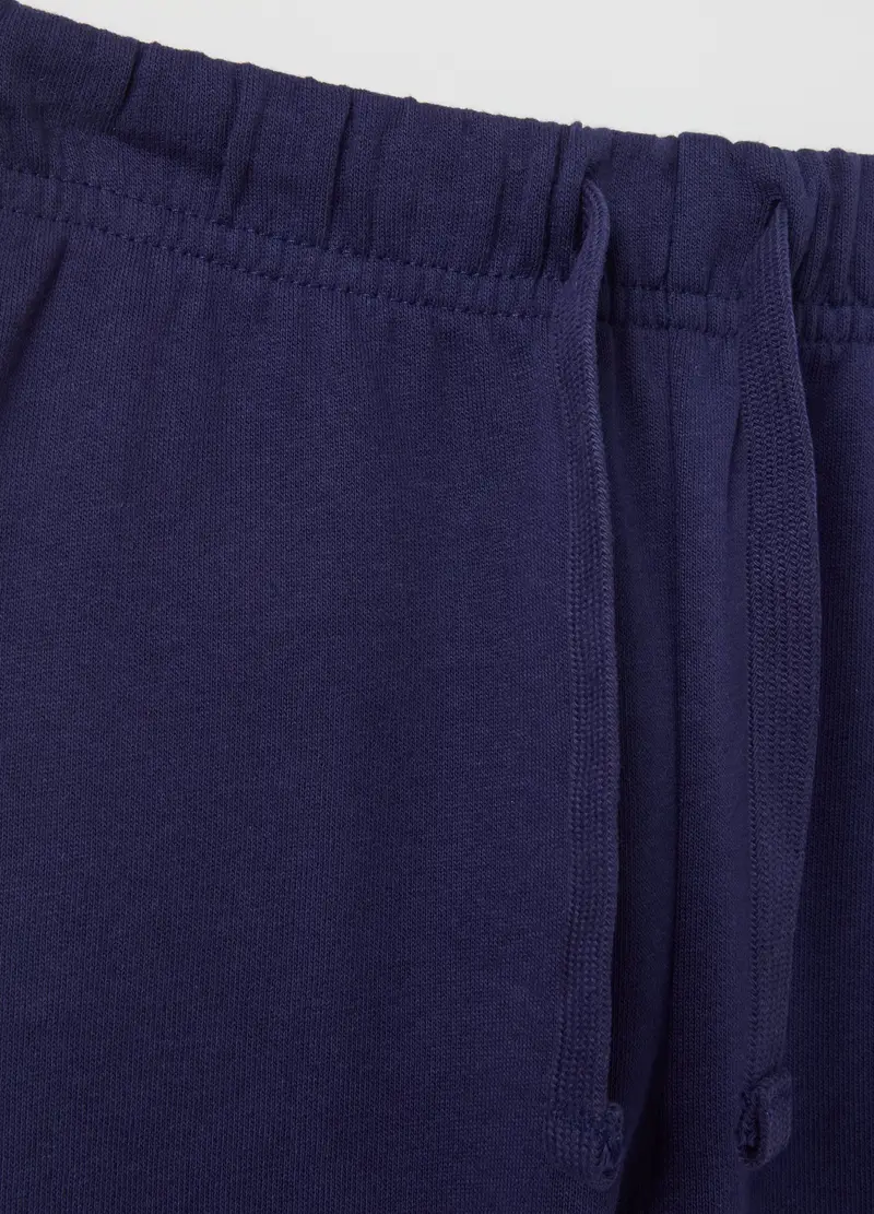 Joggers In Felpa Con Coulisse E Stampa, Bambino, Blu miniatura 3