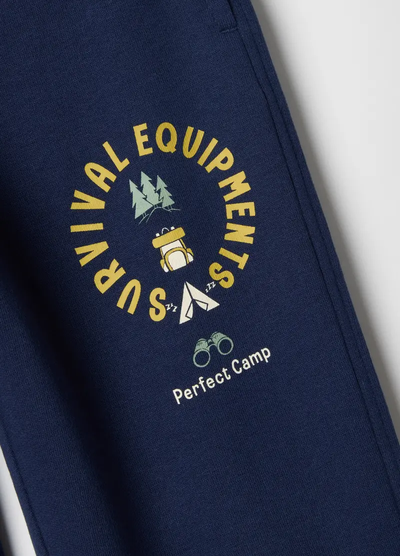 Ovs Kids Joggers Blu Da Bambino In Puro Cotone miniatura 3