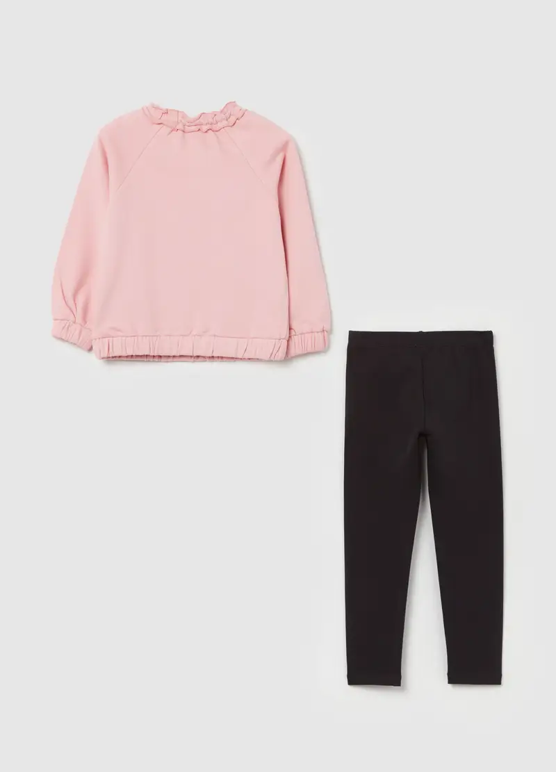 Jogging Set Con Paillettes E Stampa Minnie, Bambina, Multicolor miniatura 2