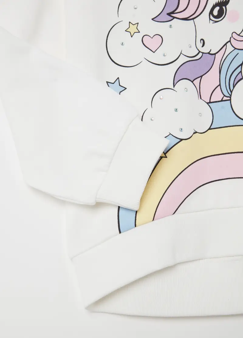 Jogging Set Con Stampa Unicorno, Bambina, Multicolor miniatura 3