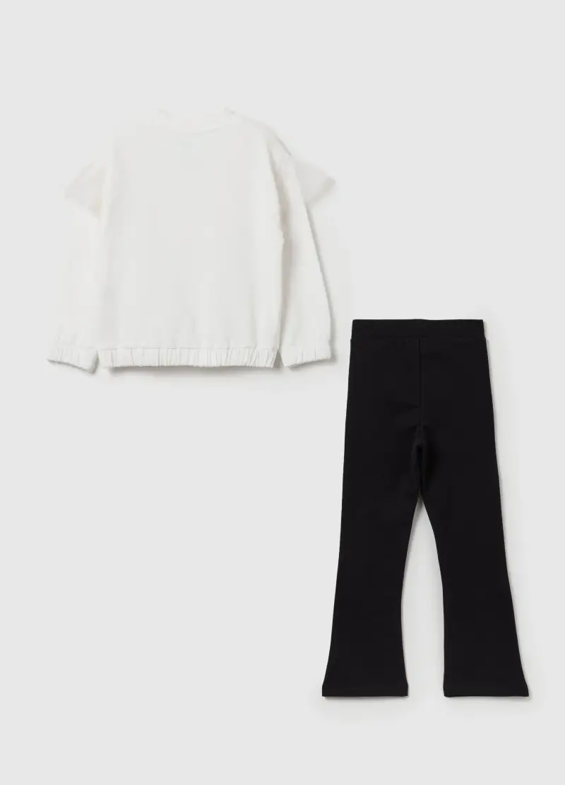 , Jogging Set Con Volant E Stampa Elsa, Bambina, Multicolor miniatura 2