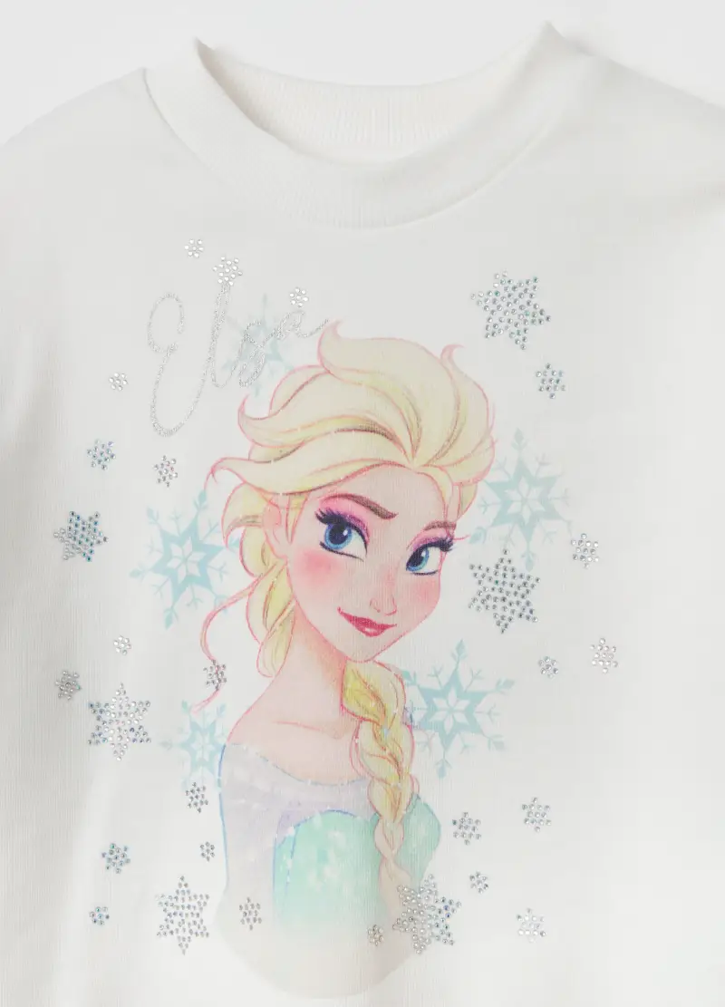 , Jogging Set Con Volant E Stampa Elsa, Bambina, Multicolor miniatura 3