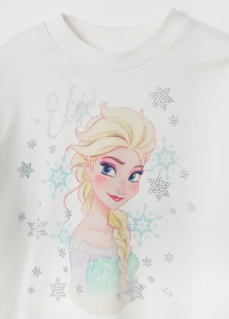 Jogging Set Con Volant E Stampa Elsa, Bambina, Multicolor miniatura 3