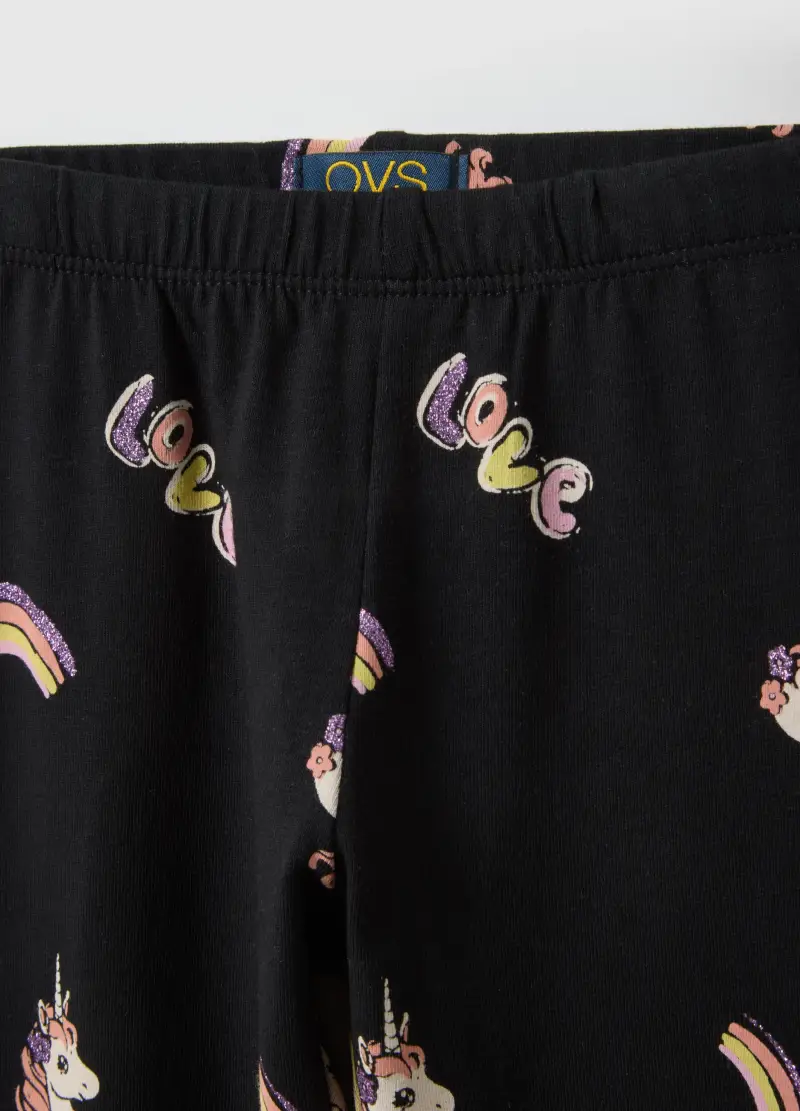 OVS KIDS Leggings Bambina Nero 4022180 miniatura 3