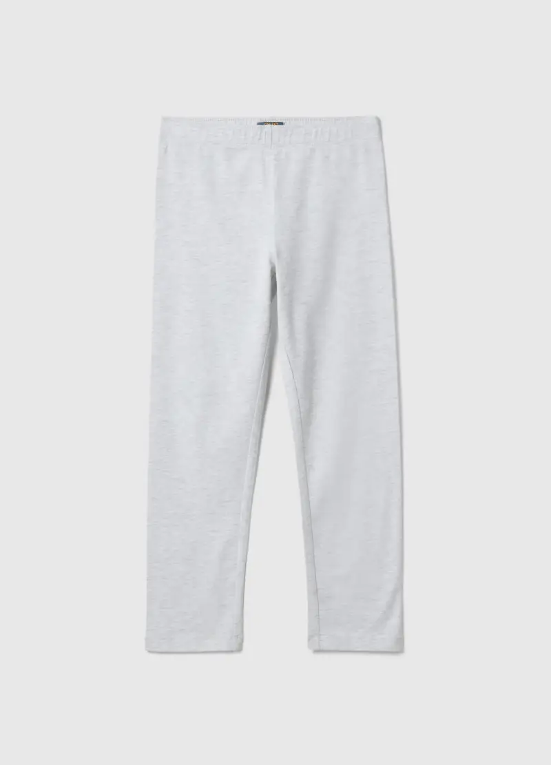 Leggings Skinny In Misto Cotone Grigi Da Ragazza, Bambina, Grigio