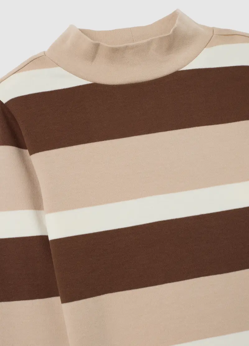 Maglia A Righe Multicolor Da Bambino In Puro Cotone Regular Fit, Multicolor miniatura 3