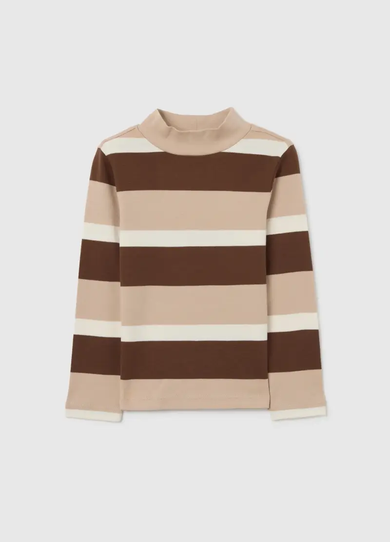 Maglia A Righe Multicolor Da Bambino In Puro Cotone Regular Fit, Multicolor