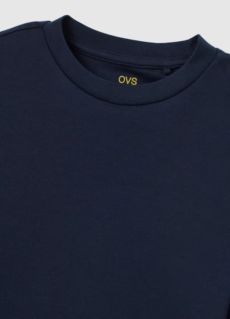 Maglia Blu A Maniche Lunghe Da Bambino In Puro Cotone Regular Fit, Blu miniatura 3