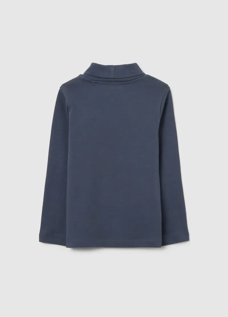 Maglia Blu A Maniche Lunghe In Cotone, Bambino, Nero miniatura 2