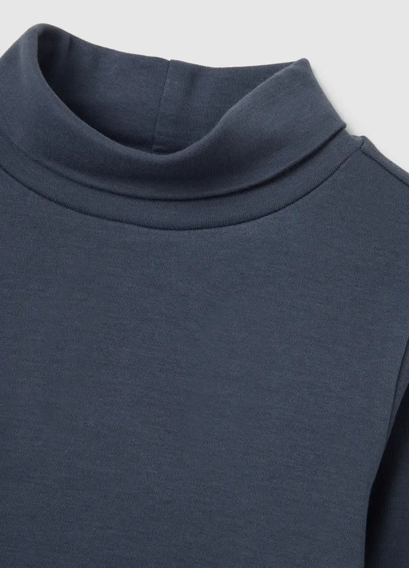 Maglia Blu A Maniche Lunghe In Cotone, Bambino, Nero miniatura 3