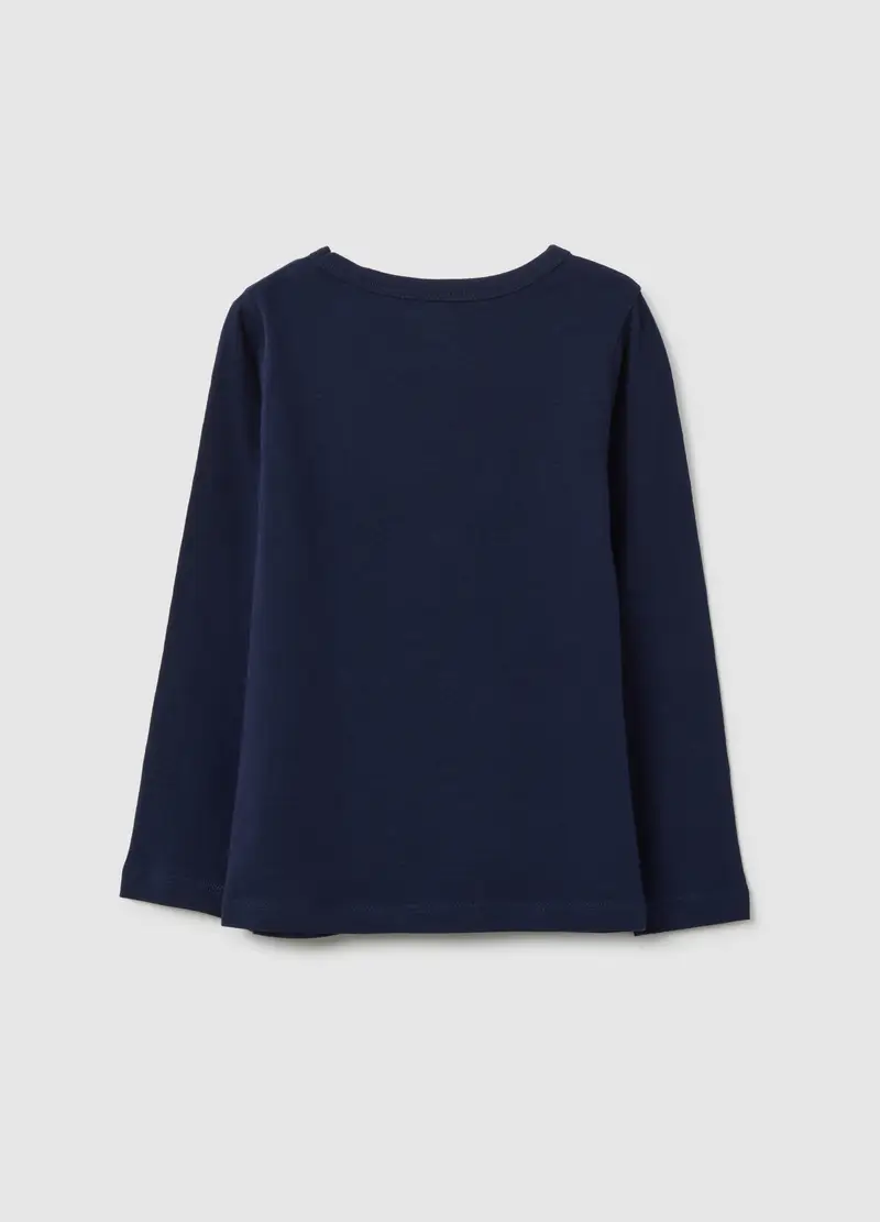 Maglia Da Bambina In Cotone Blu Regular Fit, Blu miniatura 2