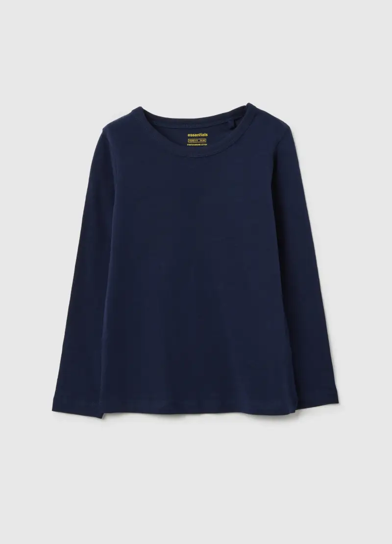 Maglia Da Bambina In Cotone Blu Regular Fit, Blu