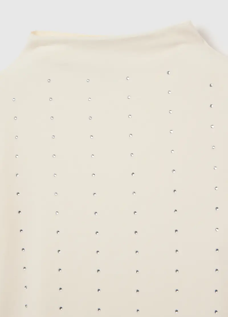 Maglia Da Bambina In Cotone Elasticizzato Beige Regular Fit, Beige miniatura 3