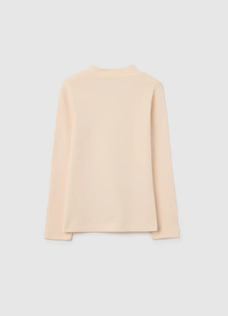 Maglia Da Bambina In Puro Cotone Beige Regular Fit, Beige miniatura 2