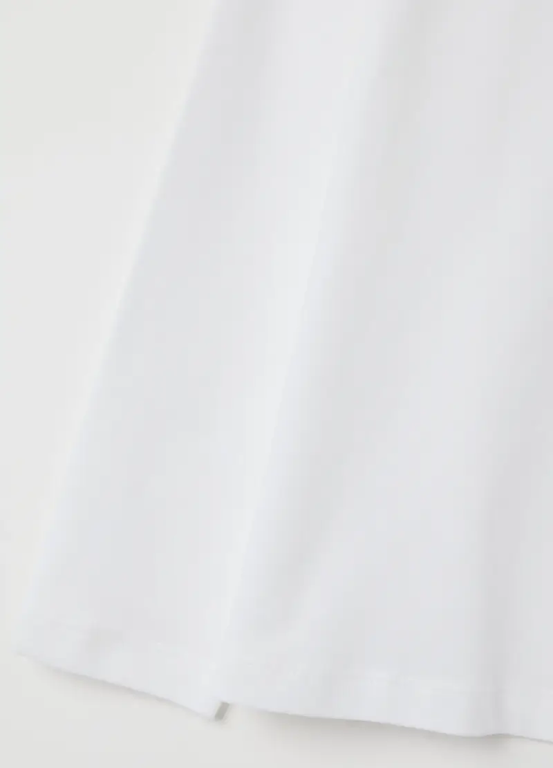 Maglia Da Bambina In Puro Cotone Bianca Regular Fit, Bianco miniatura 3