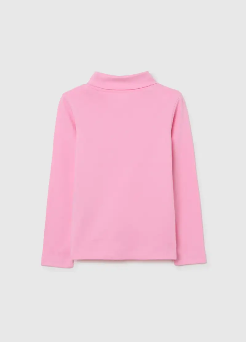 Maglia Da Bambina In Puro Cotone Rosa Regular Fit, Rosa miniatura 2