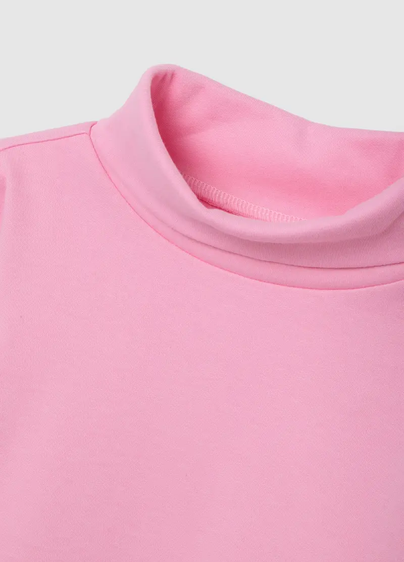 Maglia Da Bambina In Puro Cotone Rosa Regular Fit, Rosa miniatura 3