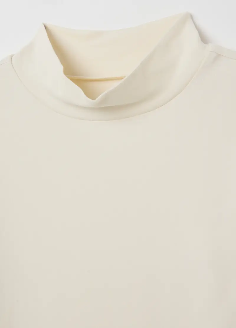 Maglia Da Bambino In Cotone Elasticizzato Beige Regular Fit, Beige miniatura 3