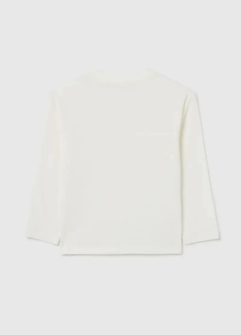 Ovs Kids Maglia Bambino In Misto Cotone Elasticizzato Bianca miniatura 2