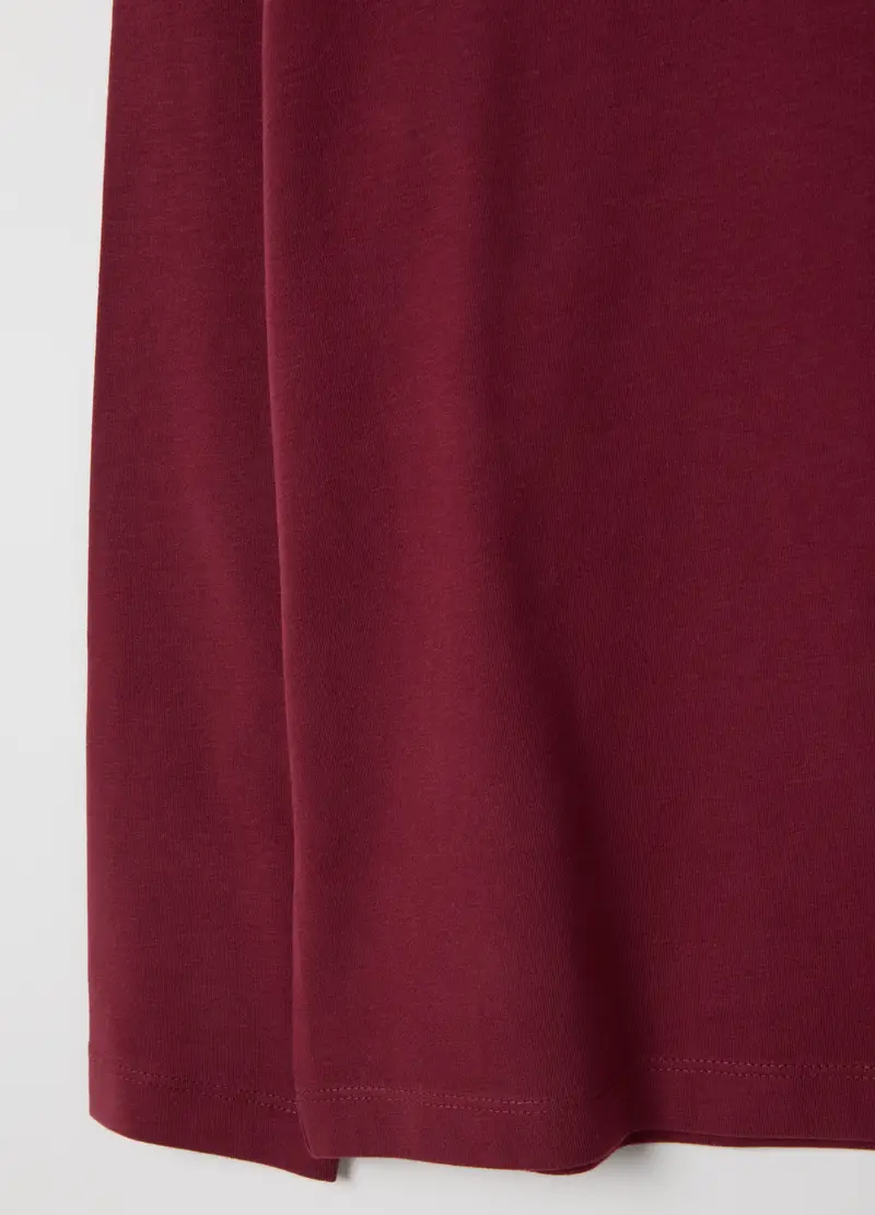 Maglia Da Bambino In Misto Cotone Elasticizzato Rosso Regular Fit, Rosso miniatura 3